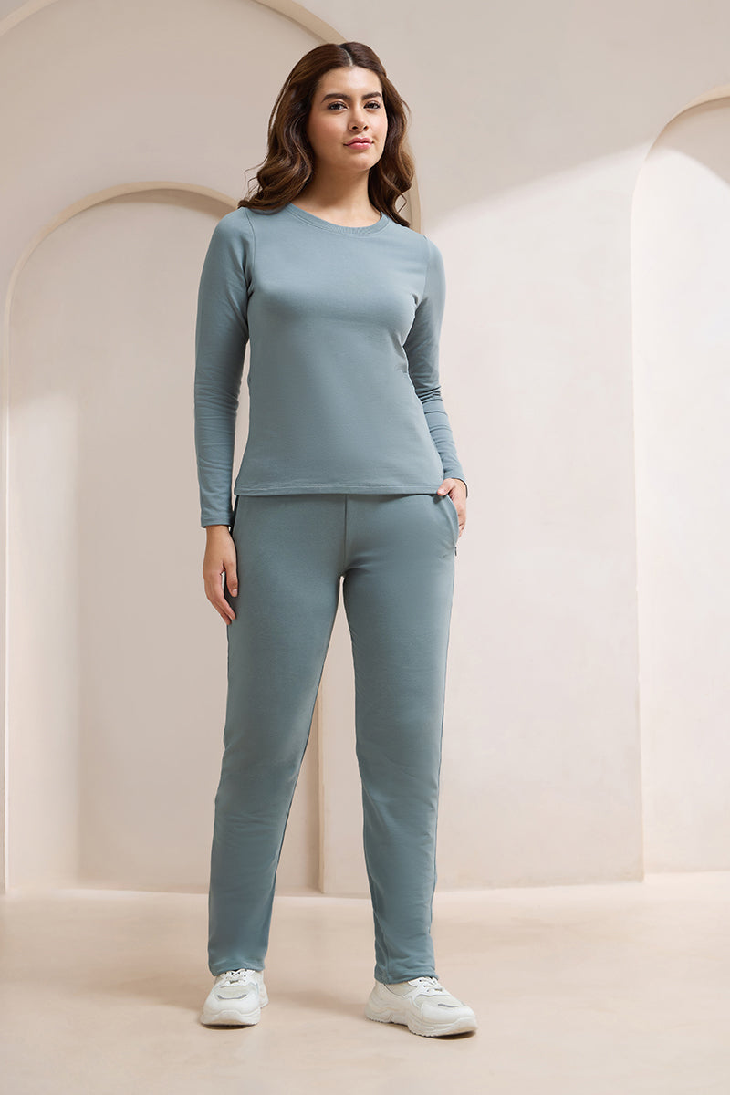 Terry Chic Track Pants - Trooper - Image 5 of 5