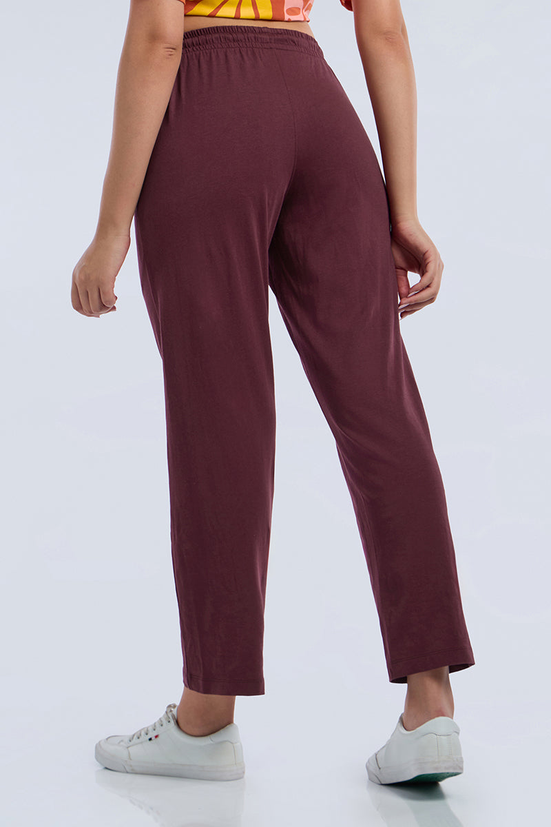 ELEMENTS TRACK PANTS - Maroon Banner