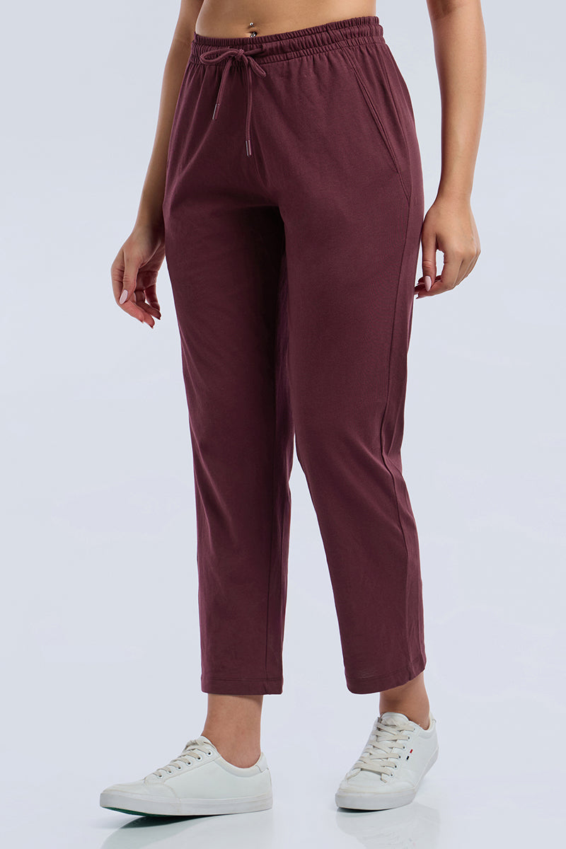 ELEMENTS TRACK PANTS - Maroon Banner
