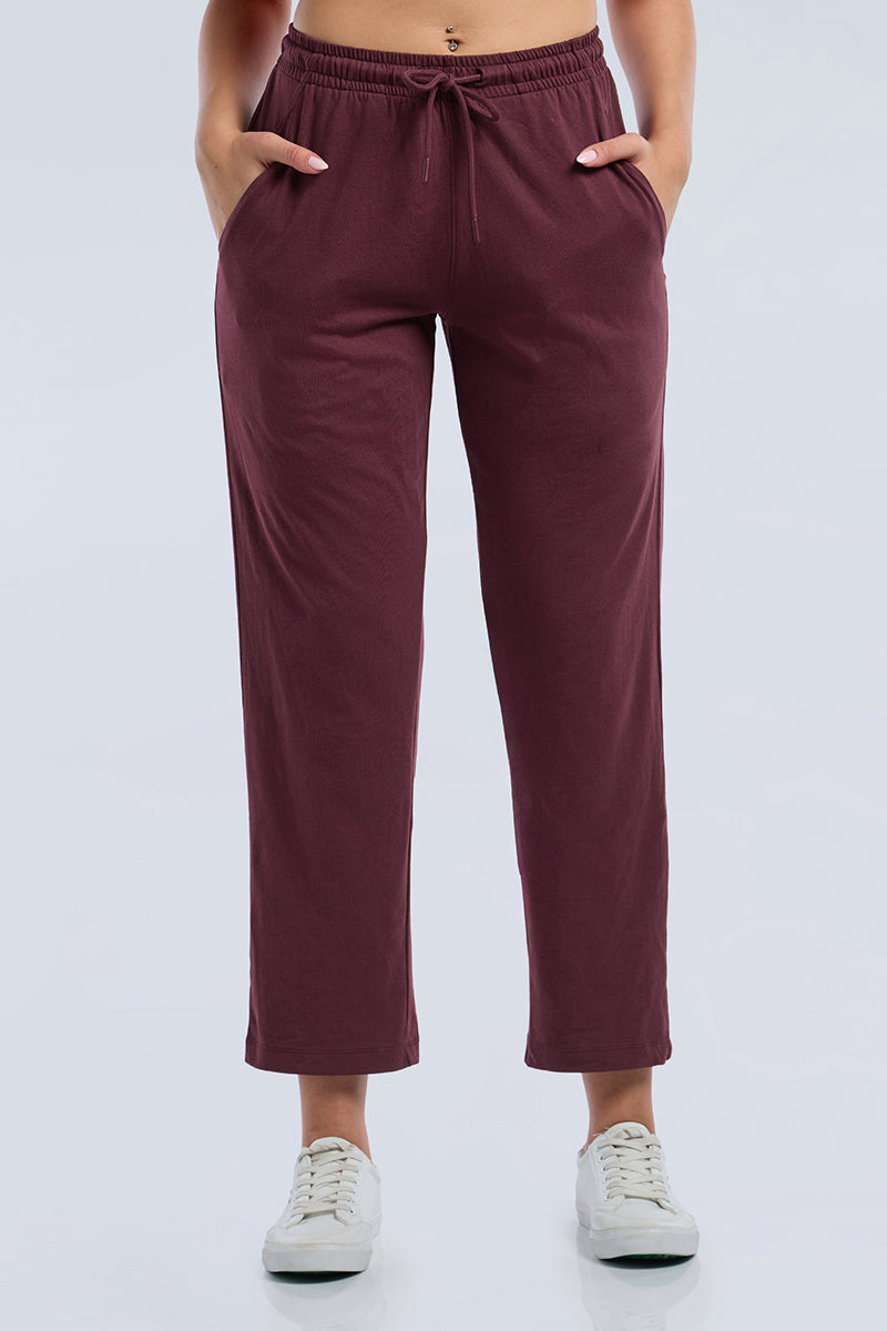 ELEMENTS TRACK PANTS - Maroon Banner