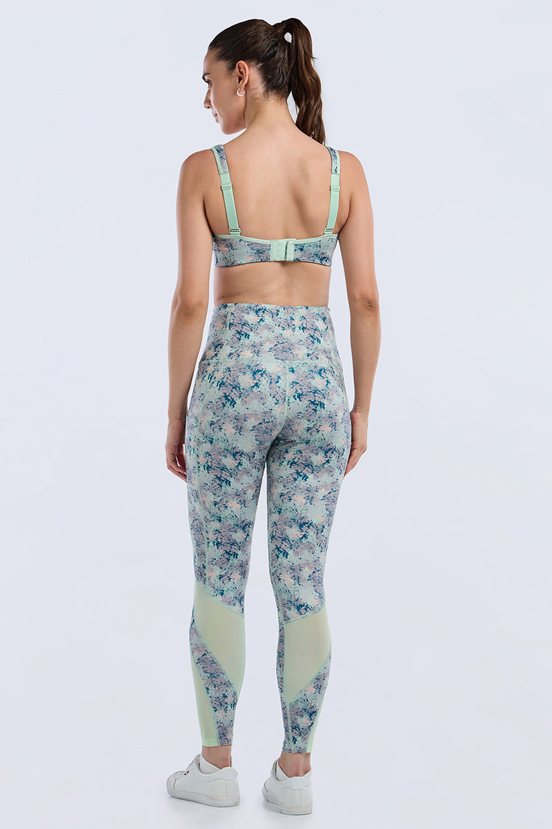 ENERGIZE PANELLED TIGHTS - Blush Drift Print - Image 7 of 7