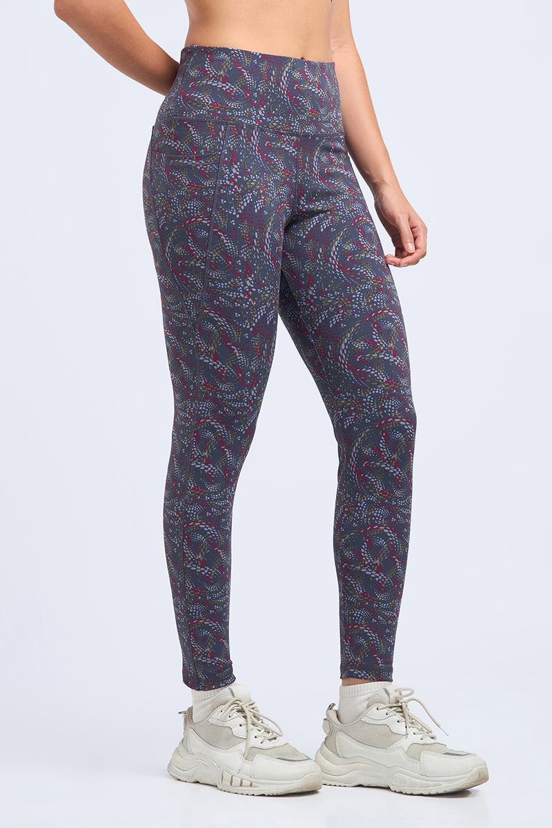 Motion Flex Tights - Glam Swirl Print