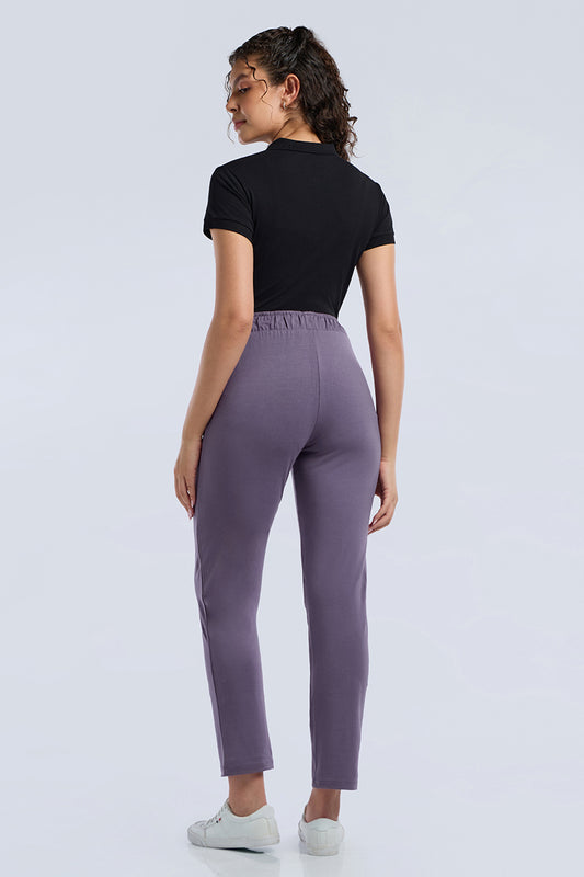 ESSENTIAL RELAXED FULL LENGTH PANTS - Mulled Grape