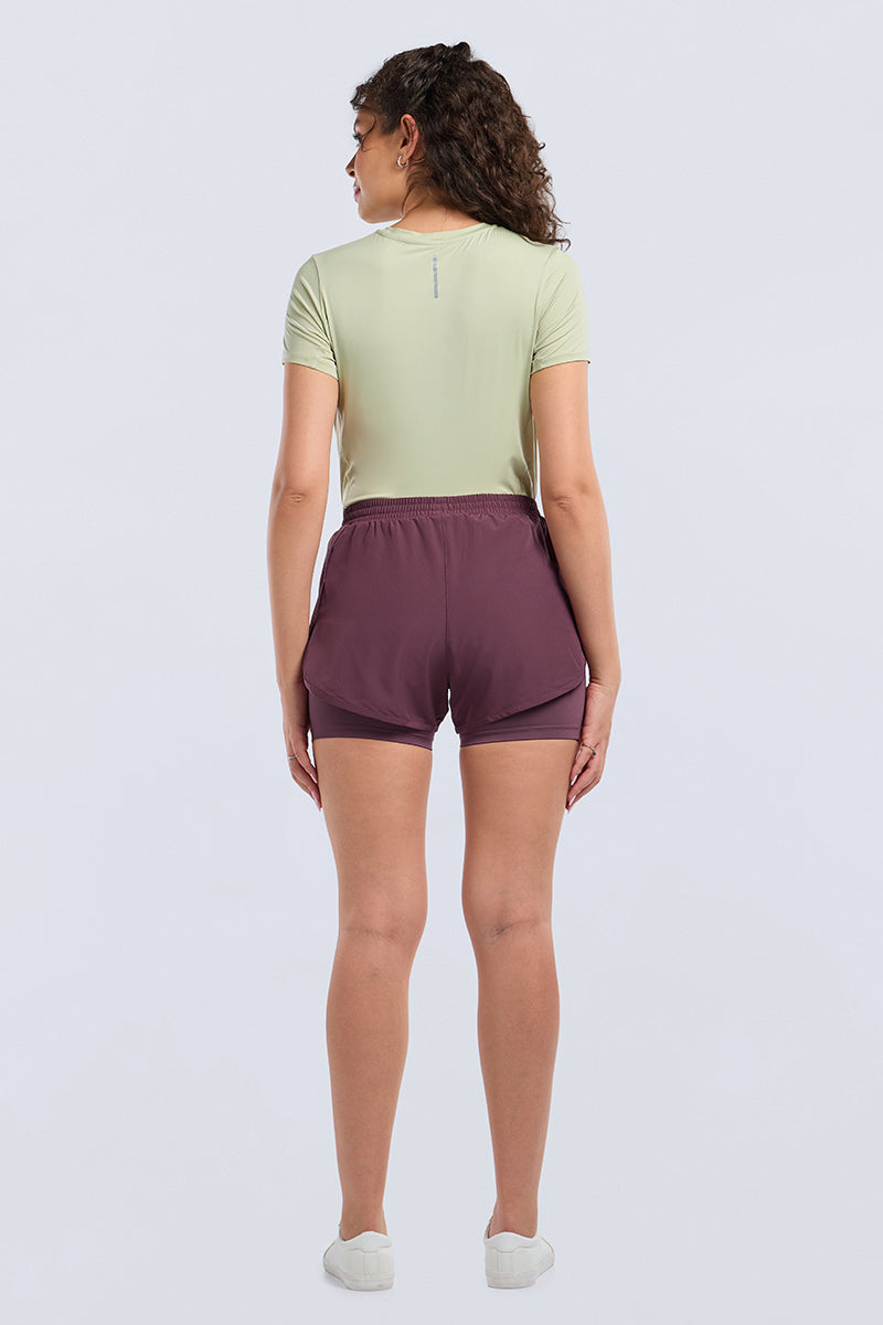 ENERGIZE ACTIVE SHORTS - EggPlant