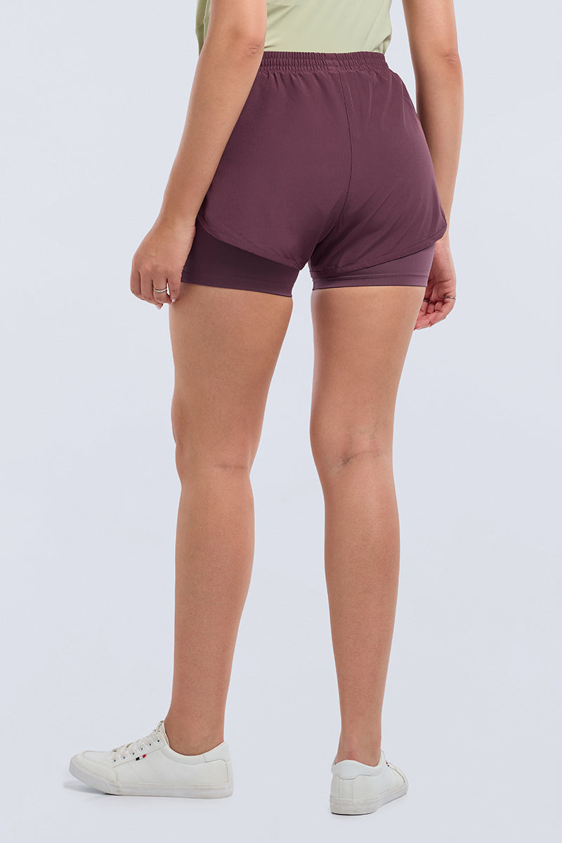 ENERGIZE ACTIVE SHORTS - EggPlant