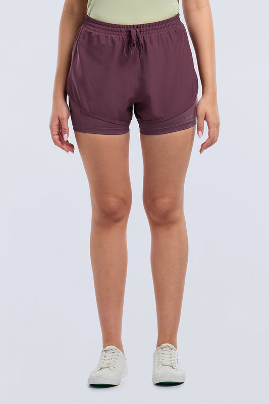 ENERGIZE ACTIVE SHORTS - EggPlant
