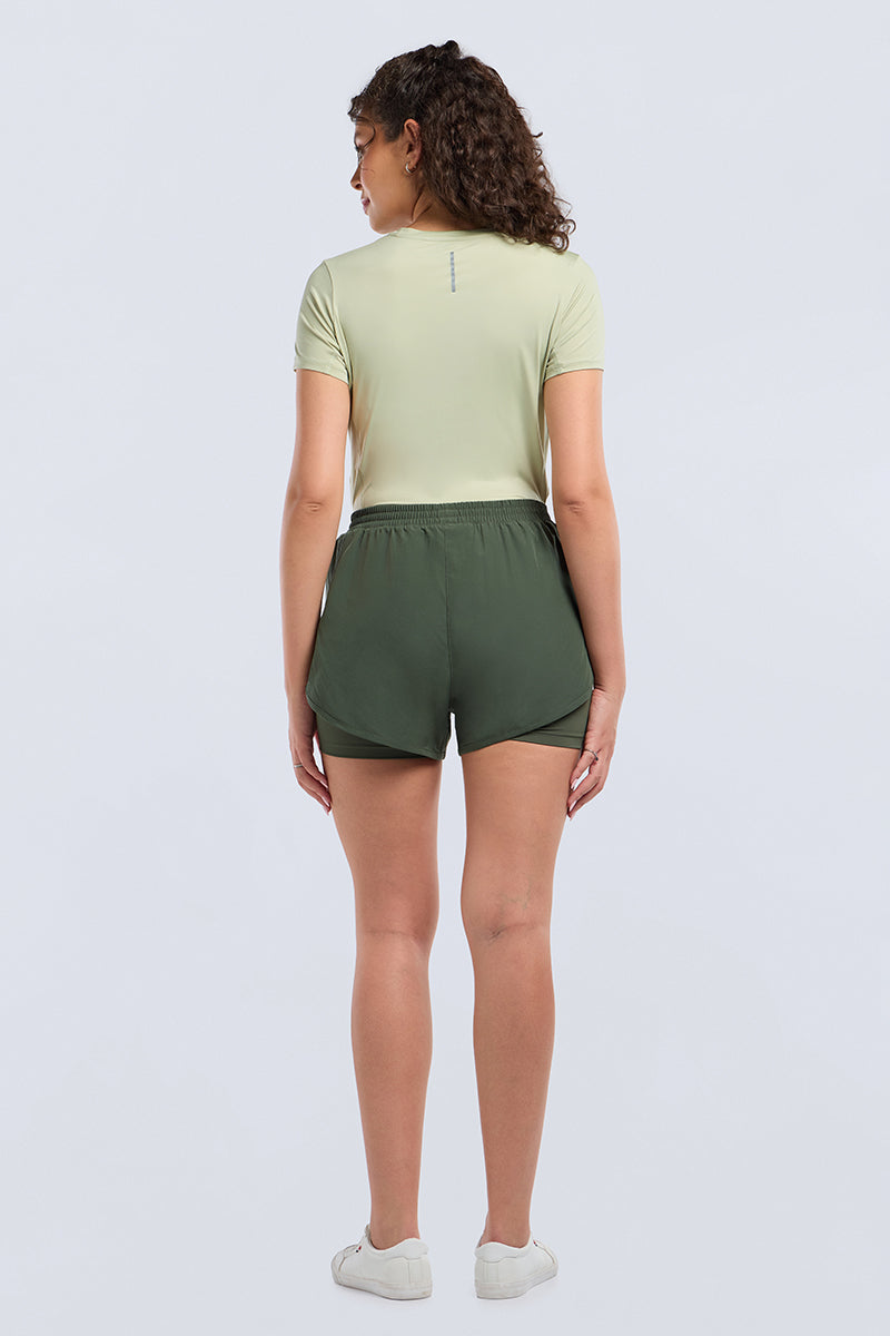 ENERGIZE ACTIVE SHORTS - Thyme - Image 6 of 6