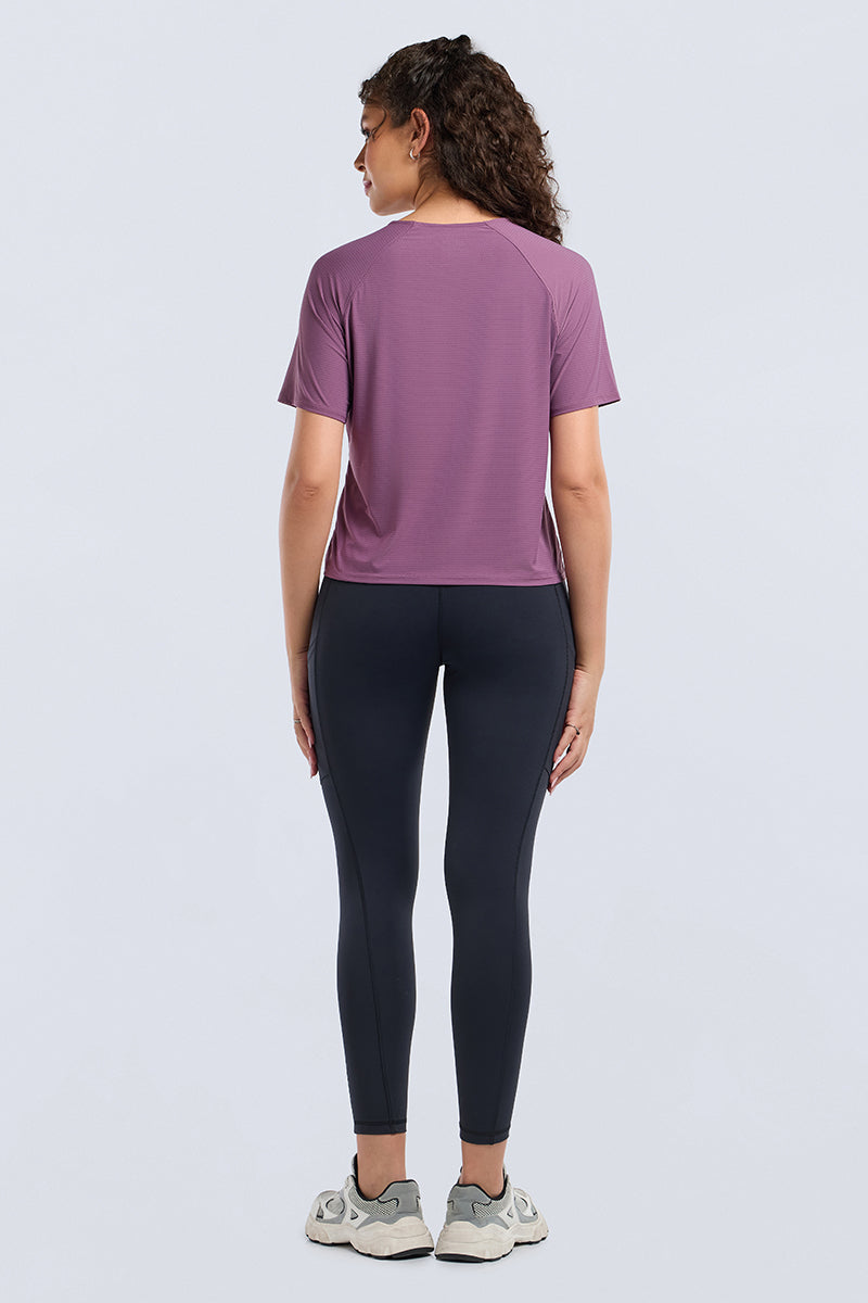 Full mesh workout tee - Purple base