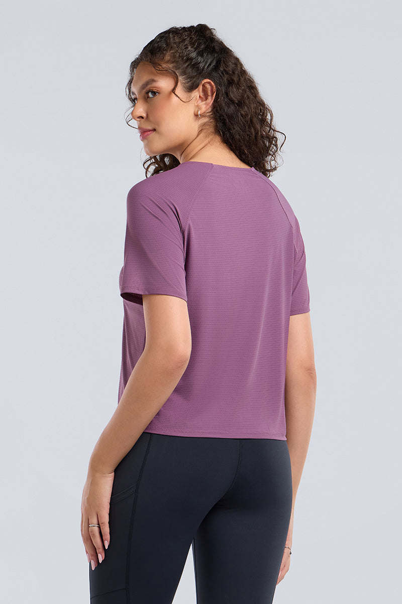 Full mesh workout tee - Purple base - Image 4 of 7