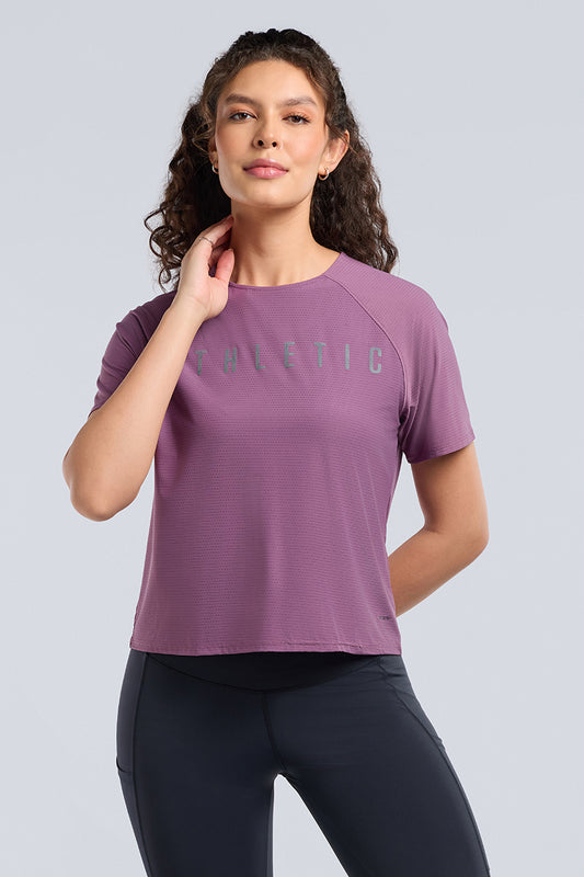 Full mesh workout tee - Purple base