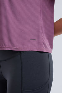 Full mesh workout tee - Purple base thumbnail 3