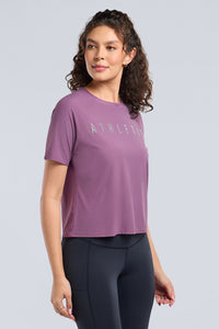 Full mesh workout tee - Purple base thumbnail 5