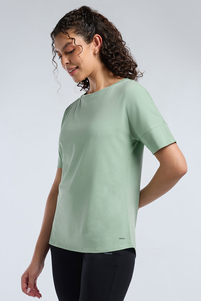 ELEMENTS LONG LENGTH TEE - Aqua Foam