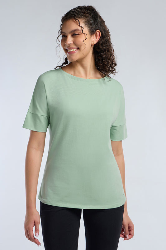 ELEMENTS LONG LENGTH TEE - Aqua Foam