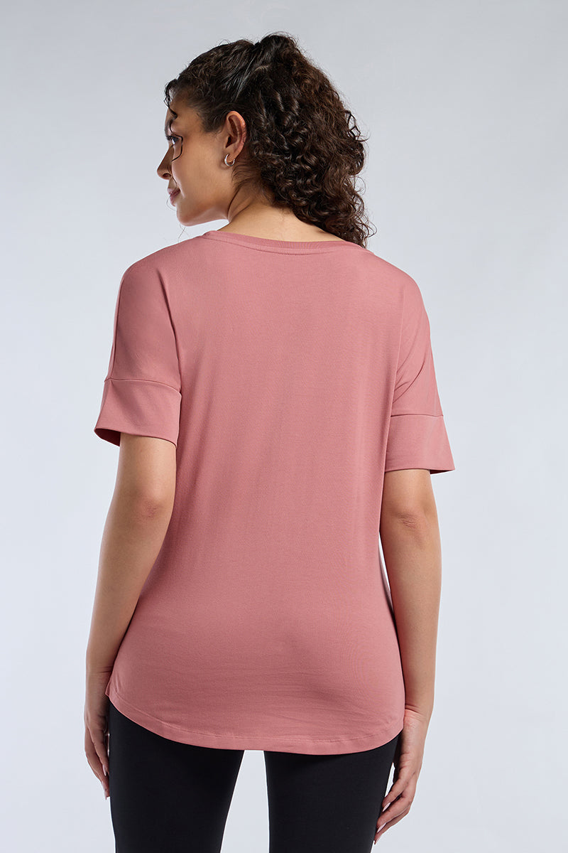 ELEMENTS LONG LENGTH TEE - Dusty Rose