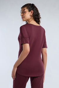 ELEMENTS LONG LENGTH TEE - Maroon Banner thumbnail 2