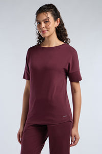 ELEMENTS LONG LENGTH TEE - Maroon Banner thumbnail 3