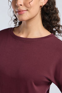 ELEMENTS LONG LENGTH TEE - Maroon Banner thumbnail 4