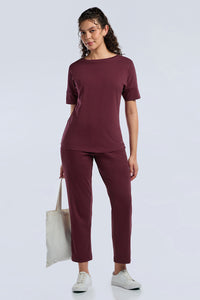 ELEMENTS LONG LENGTH TEE - Maroon Banner thumbnail 7
