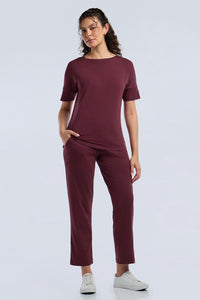 ELEMENTS LONG LENGTH TEE - Maroon Banner thumbnail 8