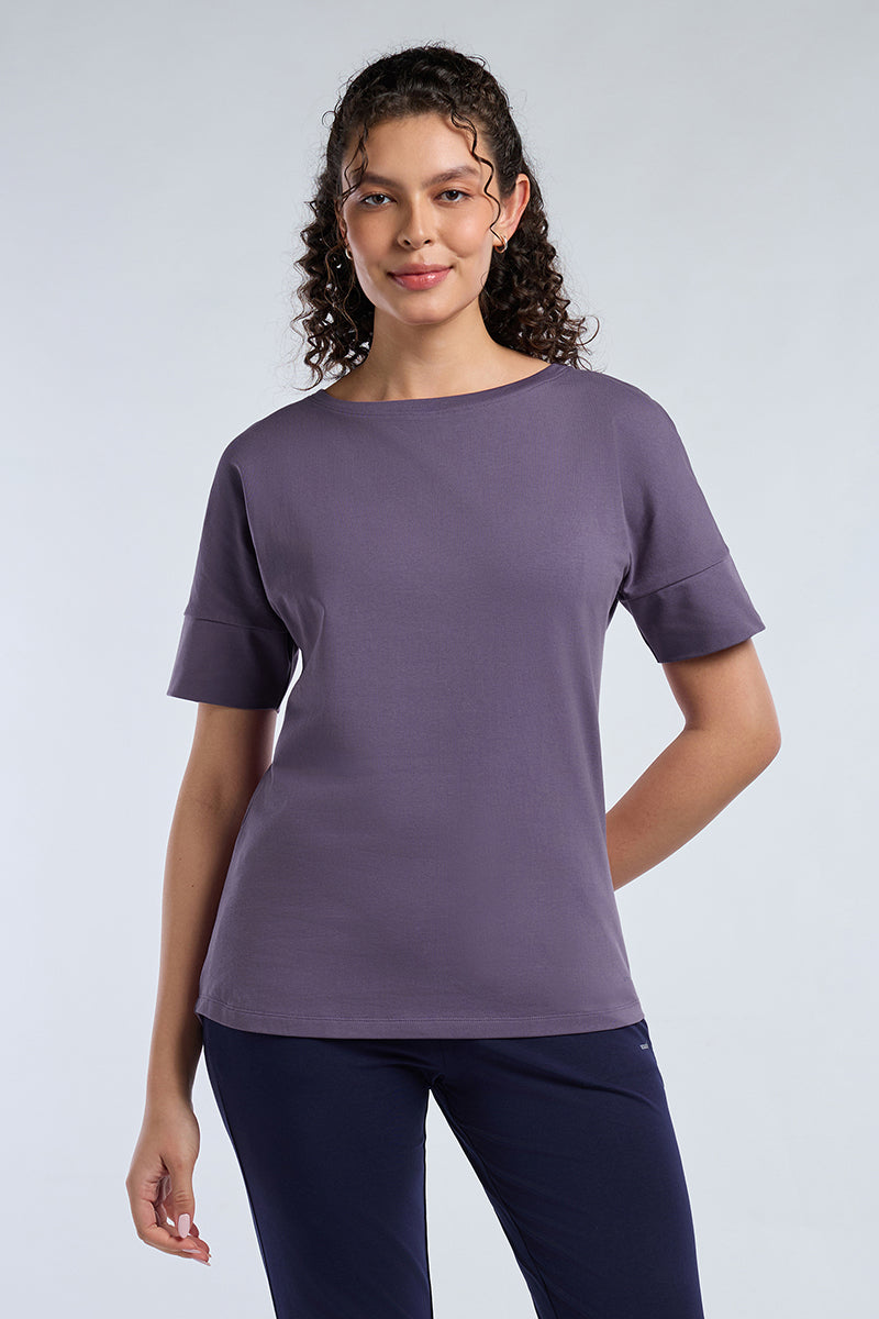 ELEMENTS LONG LENGTH TEE - Mulled Grape