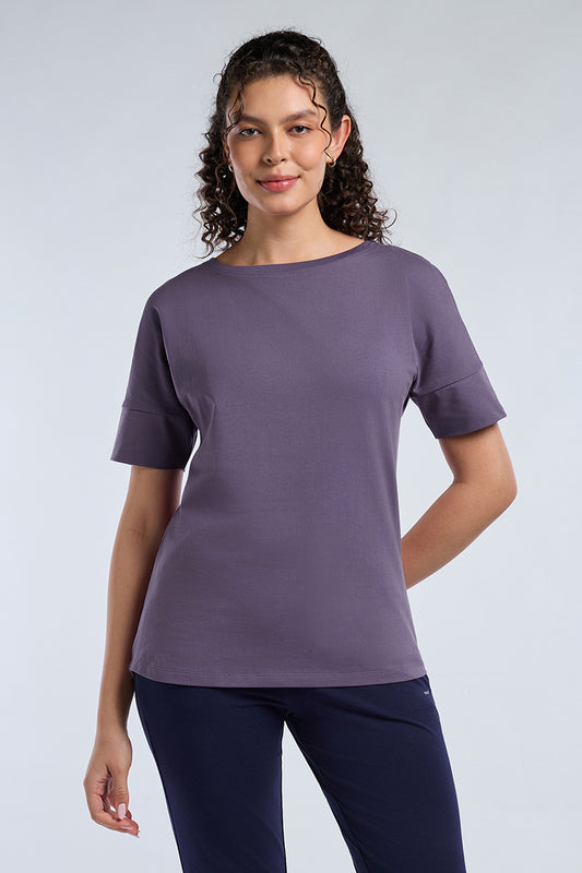 ELEMENTS LONG LENGTH TEE - Mulled Grape