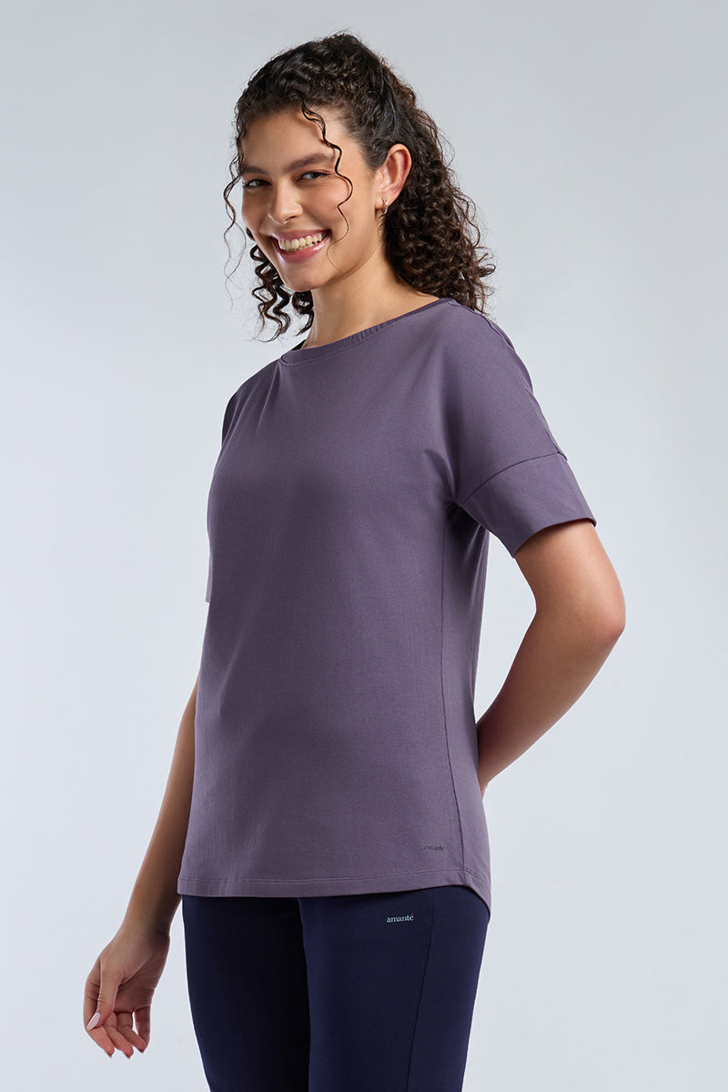 ELEMENTS LONG LENGTH TEE - Mulled Grape - Image 4 of 7