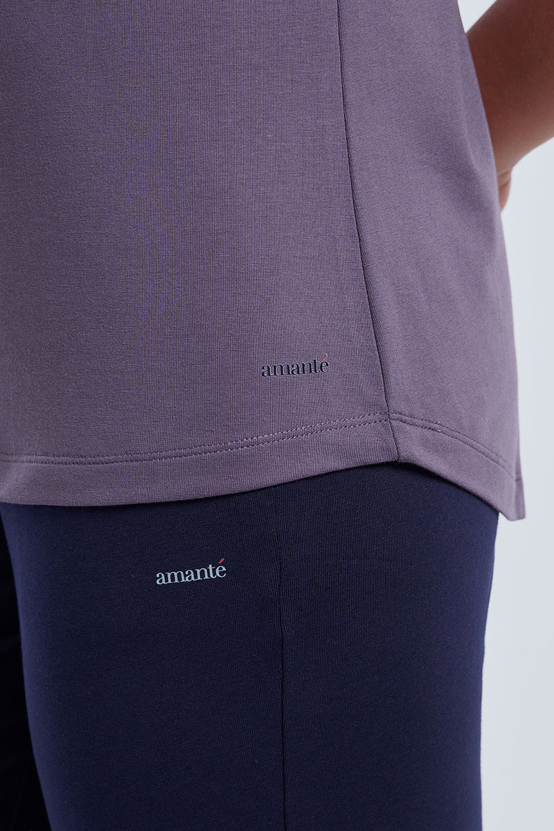 ELEMENTS LONG LENGTH TEE - Mulled Grape - Image 6 of 7