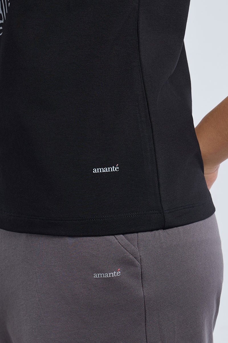 ESSENTIAL PRINTED TEE - Black Base - Image 5 of 6