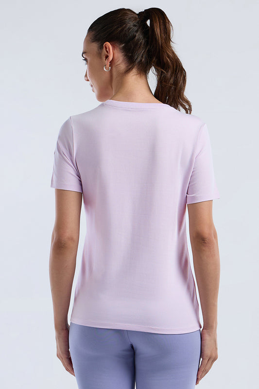 ESSENTIAL PRINTED TEE - Lavender Fog Base