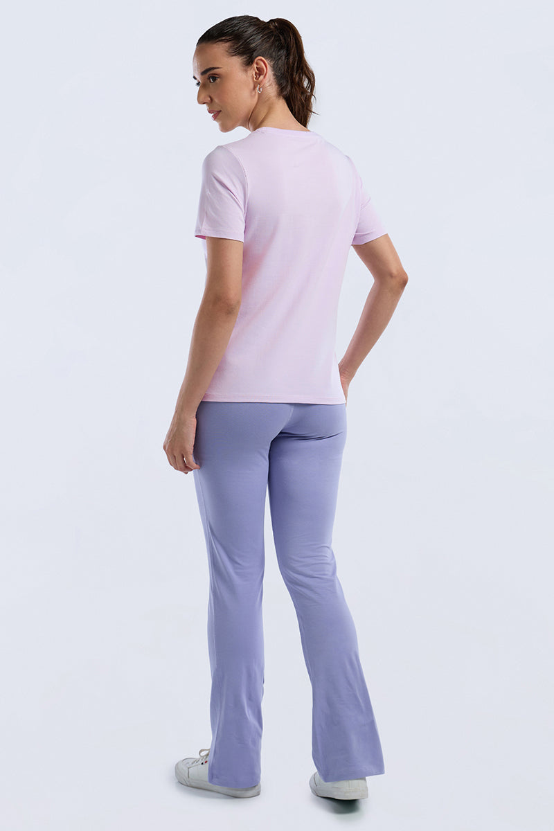 ESSENTIAL PRINTED TEE - Lavender Fog Base