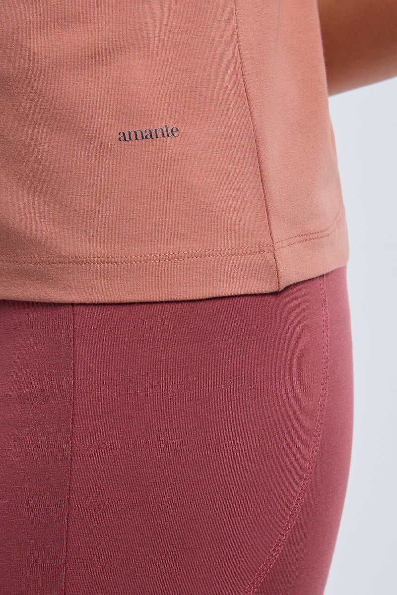 ESSENTIAL PRINTED TEE - Brick Dust Base