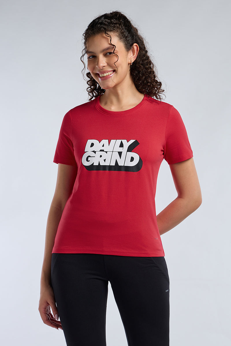 ESSENTIAL PRINTED TEE - Scarlet Base - Image 3 of 7