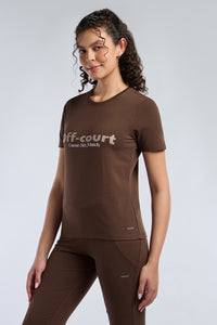 ESSENTIAL PRINTED TEE - Shaved Chocolate Base thumbnail 4