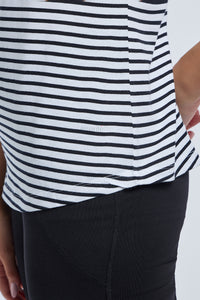 ESSENTIAL STRIPE TEE - Black and whites Stripes thumbnail 4