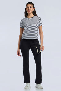 ESSENTIAL STRIPE TEE - Black and whites Stripes thumbnail 5