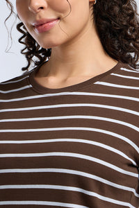 ESSENTIAL STRIPE TEE - Shaved Chocoloate Stripes thumbnail 4