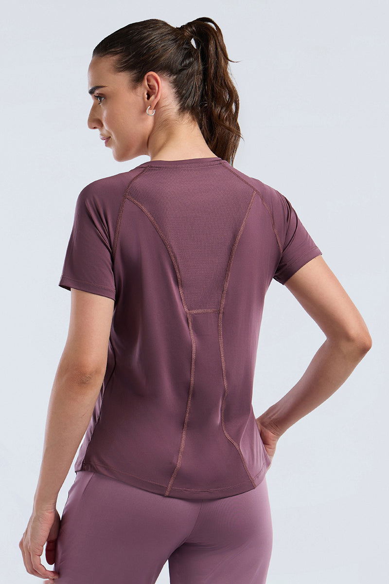 ENERGIZE ACTIVE-FLEX TEE - EggPlant