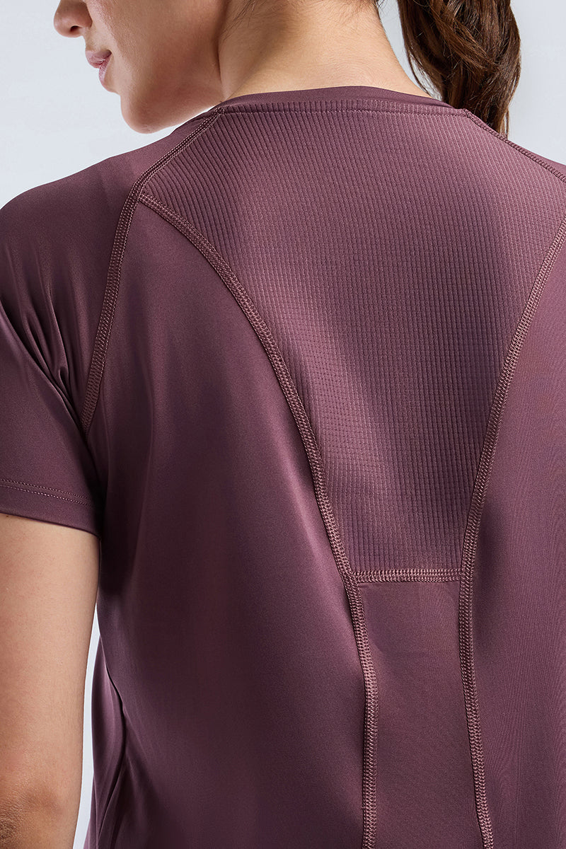 ENERGIZE ACTIVE-FLEX TEE - EggPlant