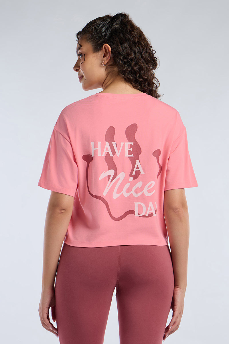 ELEMENTS CHIC CROP TEE - Flamingo Base - Image 2 of 6
