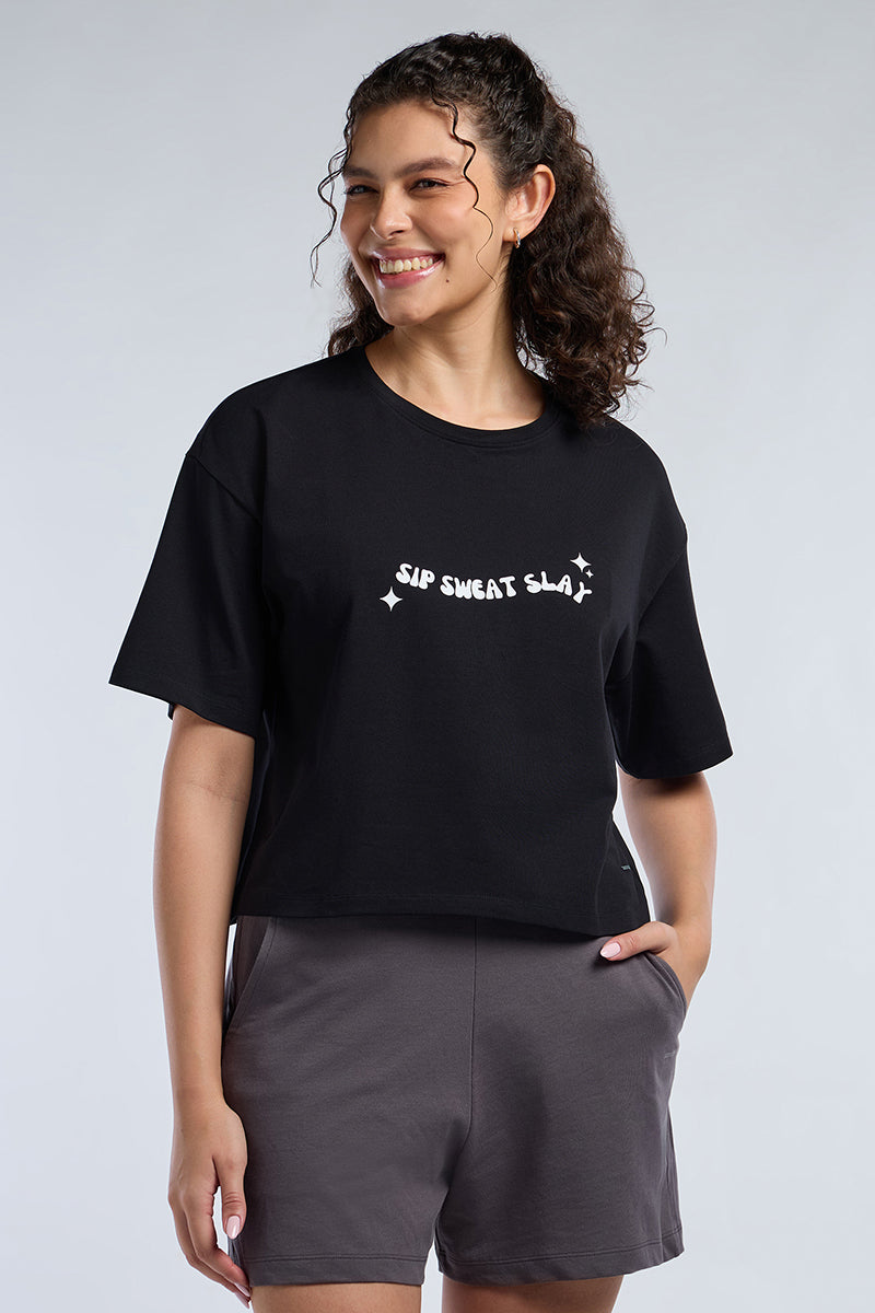 ELEMENTS CHIC CROP TEE - Black Base - Image 2 of 6