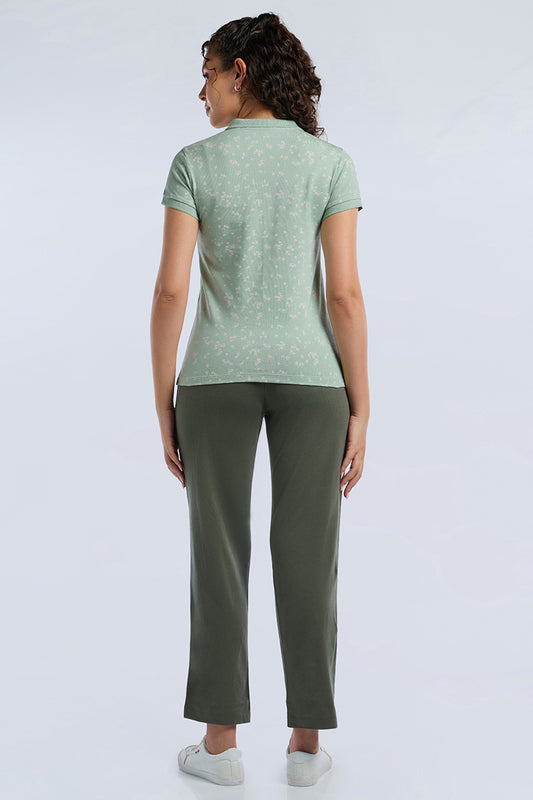 ELEMENTS CLASSIC POLO - Aqua Florals Print