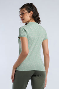 ELEMENTS CLASSIC POLO - Aqua Florals Print thumbnail 2