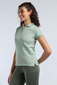 ELEMENTS CLASSIC POLO - Aqua Florals Print thumbnail 3