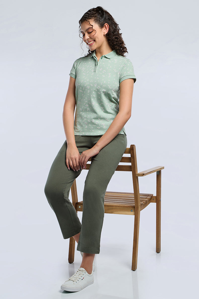 ELEMENTS CLASSIC POLO - Aqua Florals Print - Image 7 of 7