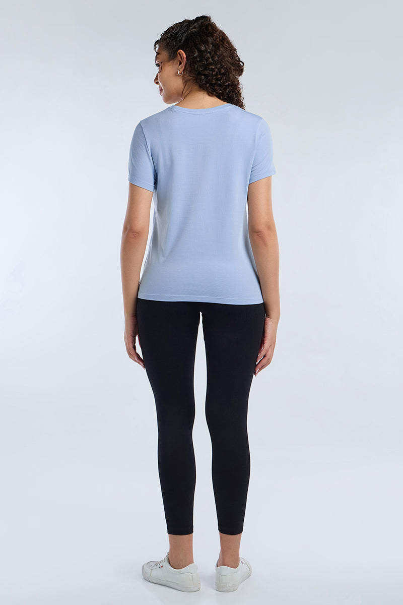 ESSENTIAL CREW NECK TEE - Cashemere Blue - Image 6 of 7