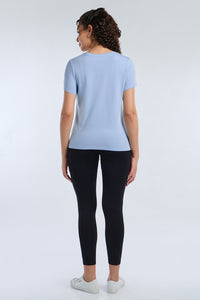 ESSENTIAL CREW NECK TEE - Cashemere Blue thumbnail 6