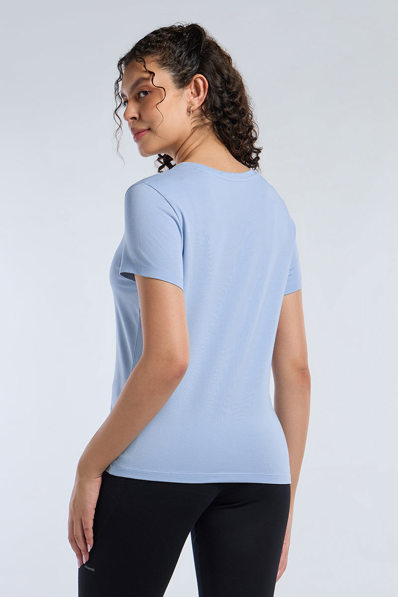 ESSENTIAL CREW NECK TEE - Cashemere Blue - Image 3 of 7
