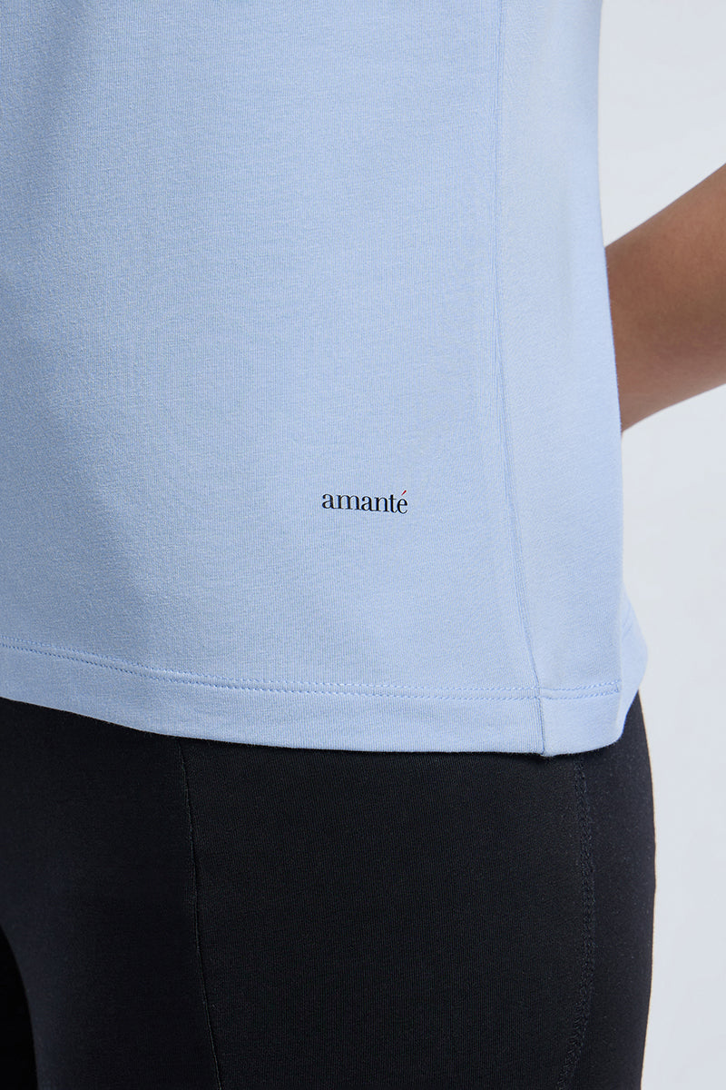 ESSENTIAL CREW NECK TEE - Cashemere Blue - Image 5 of 7