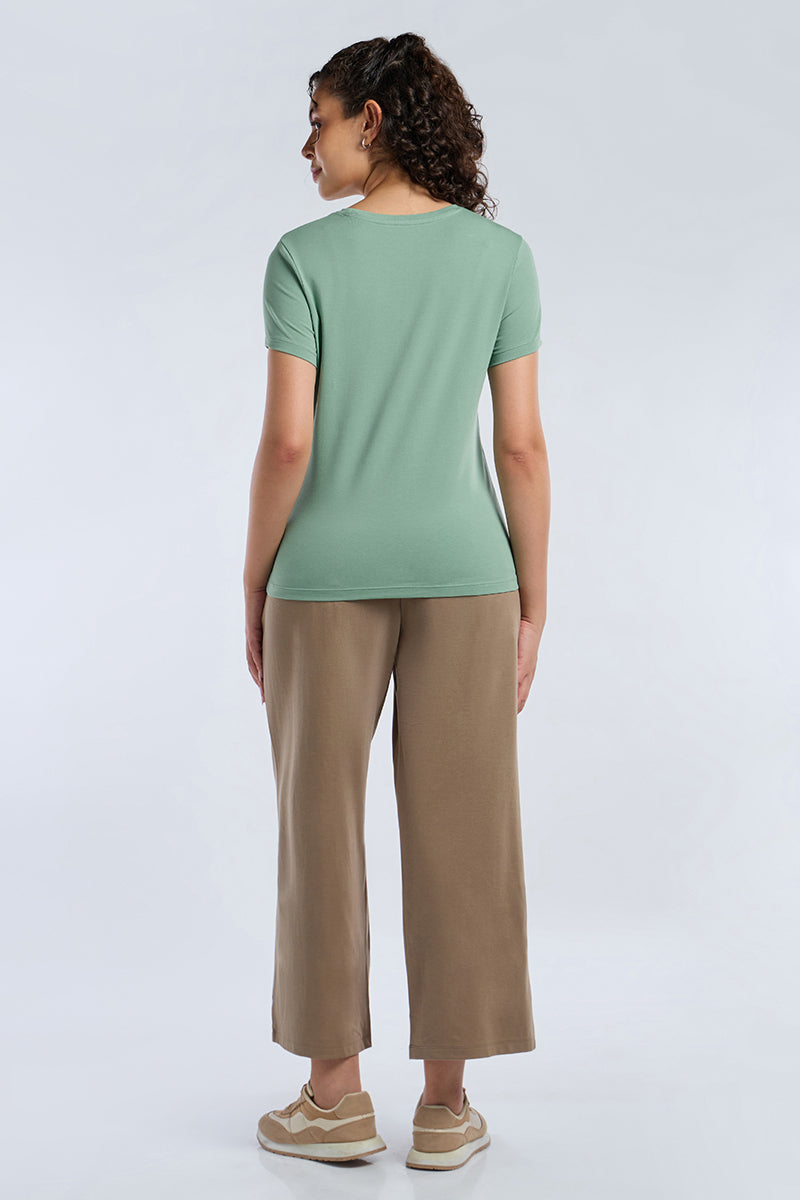 ESSENTIAL CREW NECK TEE - Granite Green